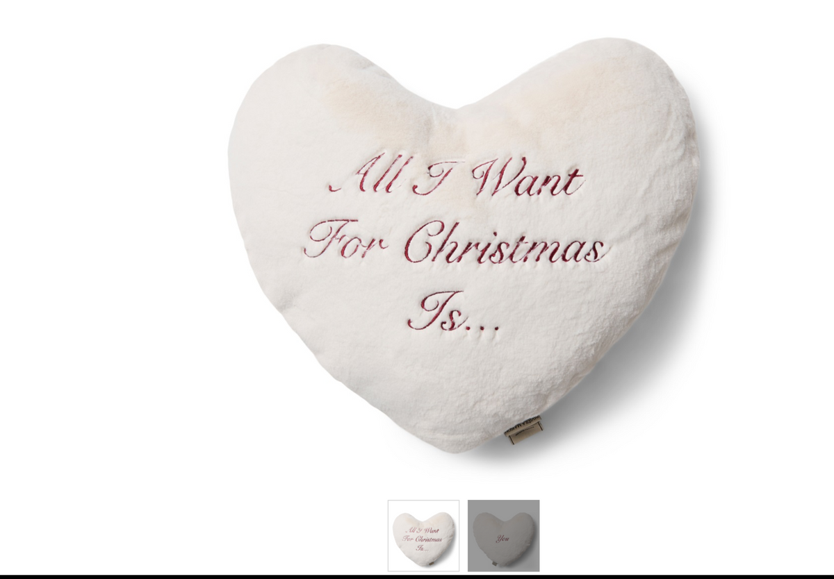 Christmas Wish Heart Box Pillow 598140