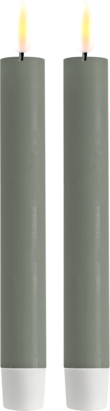 LED Dinner Candle set 2 stuks | Salvie Green | Ø:2 RF 0316