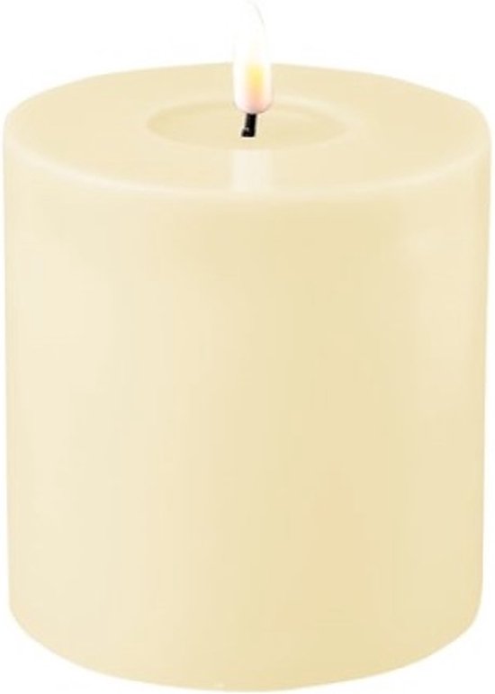 LED Kaars Cream | Ø:10 x 10 cm | Deluxe Homeart RF 0112