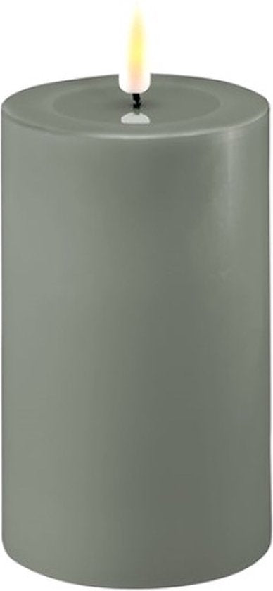 LED Kaars Salvie Green | Ø:7,5 x 12,5 cm | Deluxe RF 0310