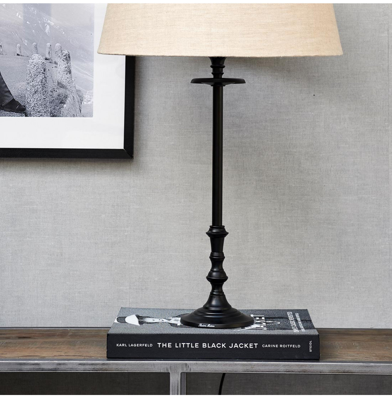L'Hotel Lamp Base antique black 436720