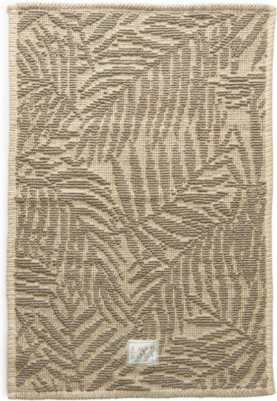 Palm Leaves Bath Mat Flax 4137960