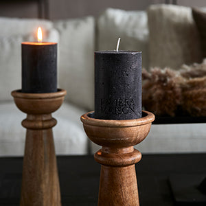 Pillar Candle Rustic black 7x10 503370