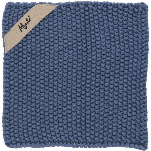 Pot Holder Knitted Blue 66013-13