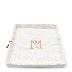 RM Monogram Tray white 50x50 558770