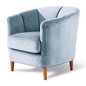 Rue Royale Armchair Velvet SoSkyBl 4291002