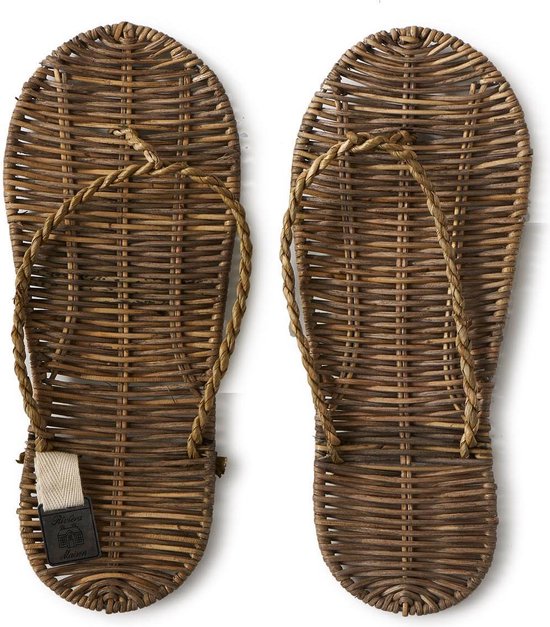 Rustic Rattan Flip Flops 415620
