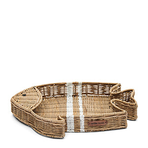 Rustic Rattan Happy Fish Tray 473530