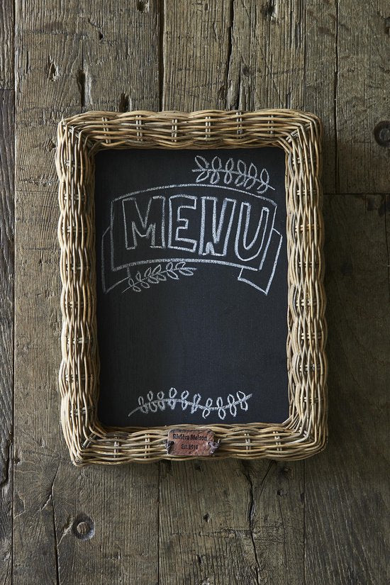 Rustic Rattan Shadow Chalk Board 369150