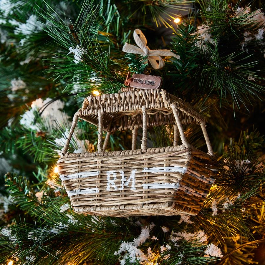 Rustic Rattan Ski Lift Ornament 585960