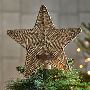 Rustic Rattan Star Tree Topper 514320