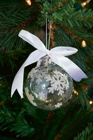 Snowflake Clear Ornament Dia 8cm 277740