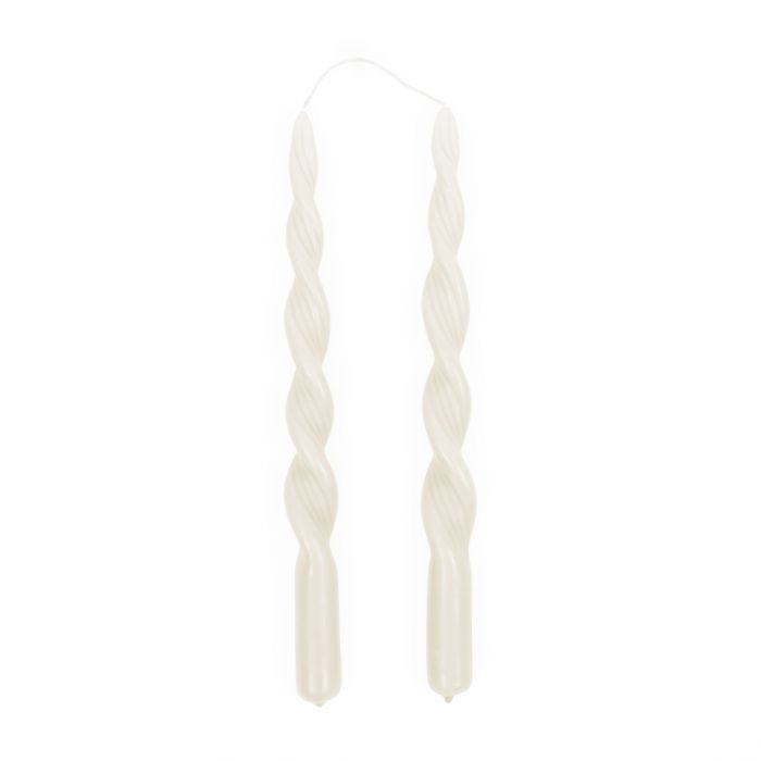 Twisted Dinner Candle white 2 pcs 509580