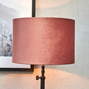 Velvet Cylinder Lampsh pink 20x30 437420