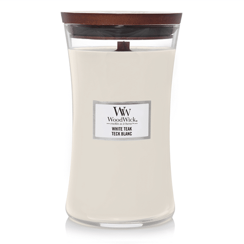 WW White Teak Large Candle 	304305