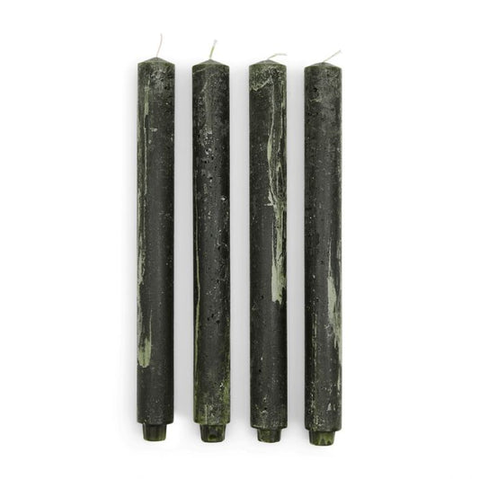 Big Dinner Candle Rustic green 4-pack 503320