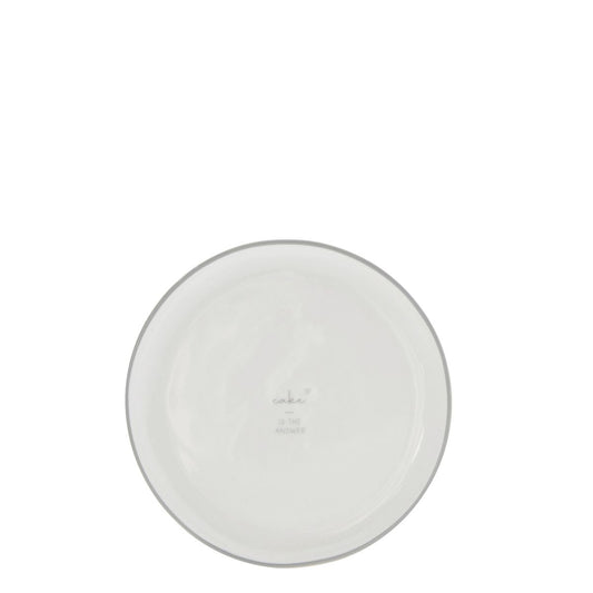 Cake Plate 16cm White/Cake is the answer Grey RJ/Cake 016 GR