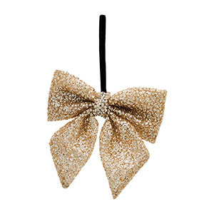 Christmas Memories Bow Glitter gold 521390