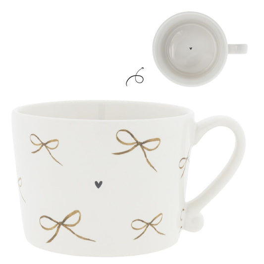 Cup White/Bows 10x8x7cm Remira Retail Cloud_3710