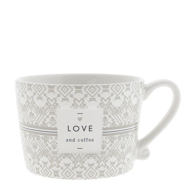 Cup White/Love and Coffee10x8x7cm RJ/CUP 092 BT