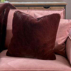 Faux Fur Pillow Cover D-Red 50x50 459960