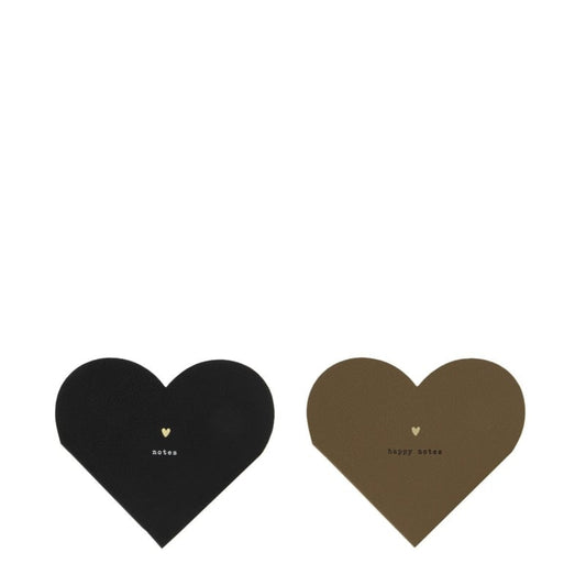 Heart Notes Leatherlook 13x11 Bruin Heart Notes 002