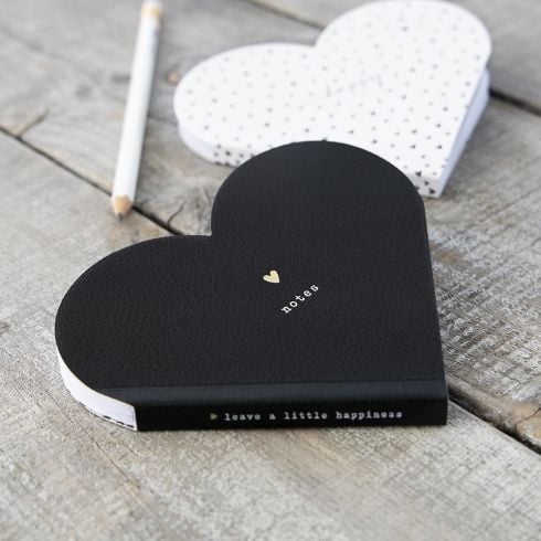 Heart Notes Leatherlook 13x11cm zwart heart notes 002