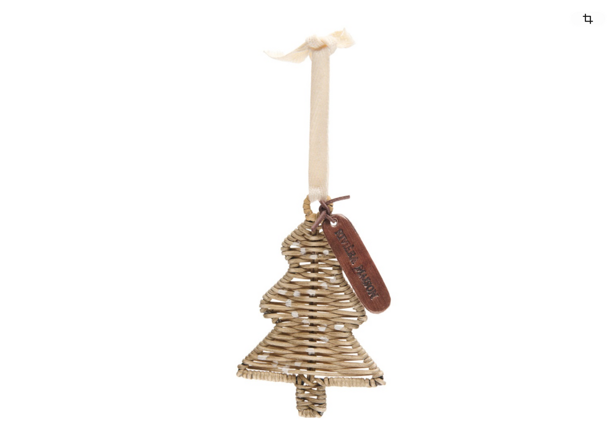 Rustic Rattan Christmas Tree Ornament 599270