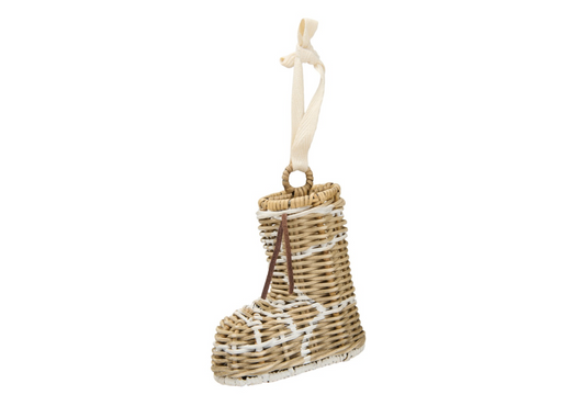 Rustic Rattan Ski Boot Ornament 599250