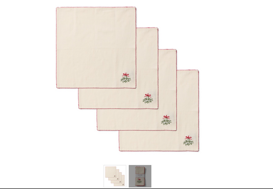 Mistletoe Charm Napkin 4 Pieces 599350