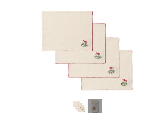 Mistletoe Charm Placemat 4 Pieces 599360