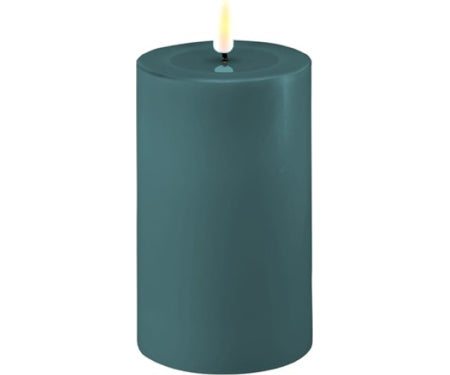 LED Candle Jade Green 7.5x12.5cm RF-0338