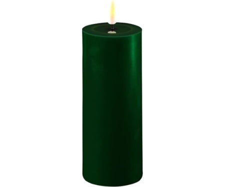 LED Kaars Dark Green 5x12.5cm RF-0264