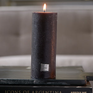 Pillar Candle Rustic black 7x18 503340