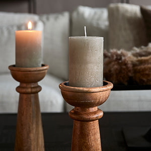Pillar Candle Rustic flax 7x10 503380