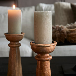 Pillar Candle Rustic flax7x13 503430