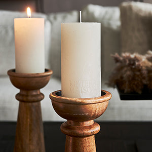 Pillar Candle Rustic white 7x13 503410
