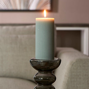 Pillar candle Rib Blue 7x15 509650