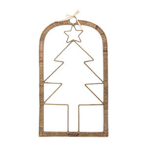 Rattan Xmas Tree Wall Decoration 514330