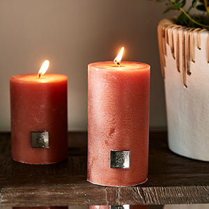 Rustic Candle apricot 7 x 13 Decolicious