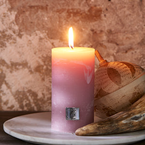 Rustic Candle faded pink 7 x 13 437520