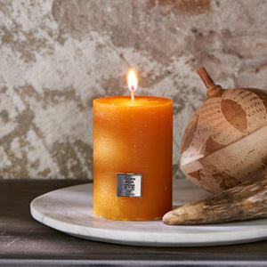 Rustic Candle ocher yellow 7 x 10 437620