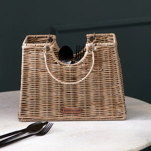 Rustic Rattan Cutlery Bag 489570