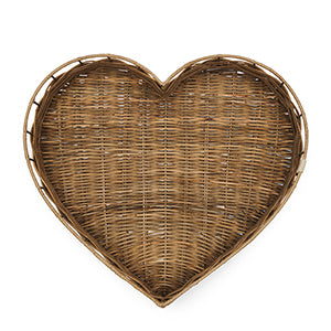 Rustic Rattan Heart Tray 474250