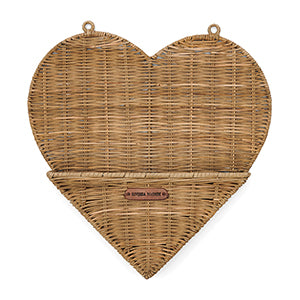 Rustic Rattan Heart Wall Organiser 4733510