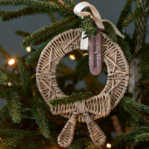 Rustic Rattan Mini Christmas Wreath 492070