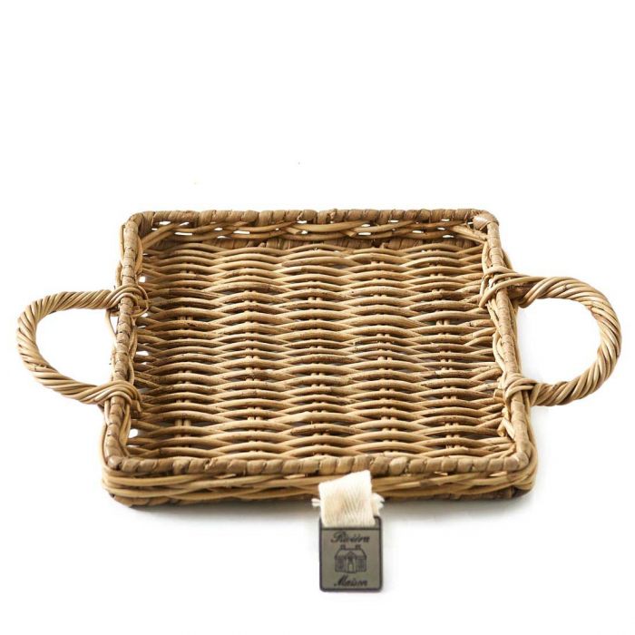 Rustic Rattan Mini Tray square 107150