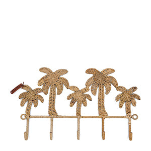 Rustic Rattan Pretty Palm Coat Rack 478150