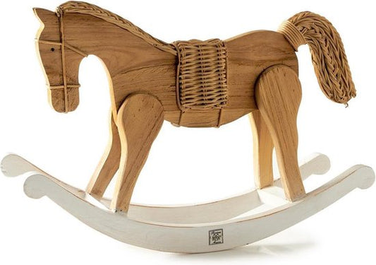 Rustic Rattan Rocky Horse 414110