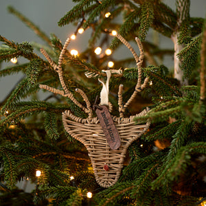Rustic Rattan Rudolph Ornament 487090
